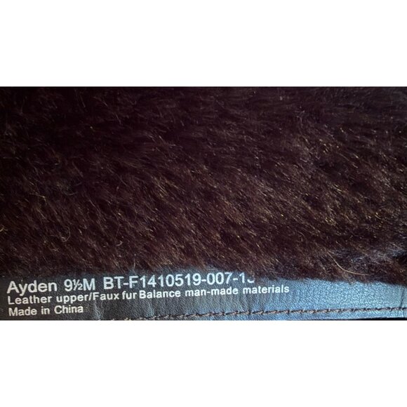 BARETRAPS AYDEN BLACK SUEDE FAUX FUR TALL WINTER BOOTS W/ BUCKLE ACCENTS 9.5M - Picture 6 of 7